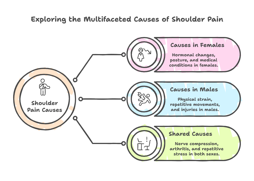Causes of Shoulder Pain in Female and in Male in Santa Ana
